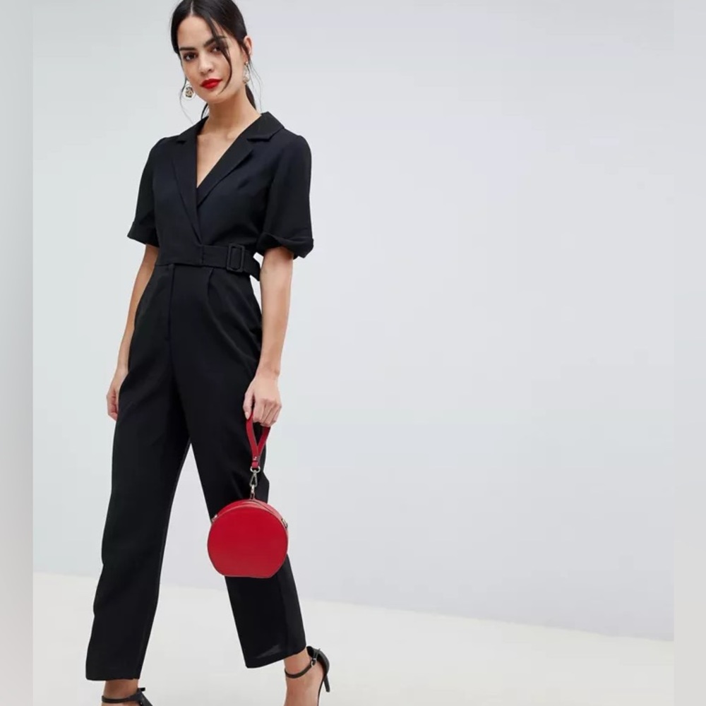 ASOS design wrap jumpsuit with self buckle